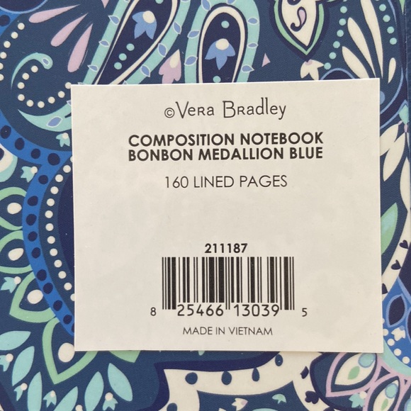 NWT limited edition set of 2 Vera Bradley 160 page composition notebooks - Picture 6 of 7